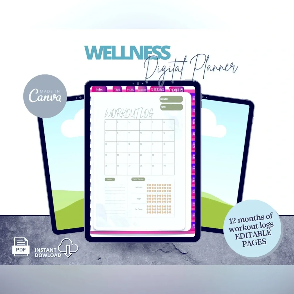 This is a wellness digital planner tool that organizes your day.